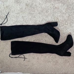 Black over the knee boots/heels